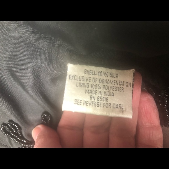 Size S June’s House of Fashion beaded silk top - Picture 8 of 12